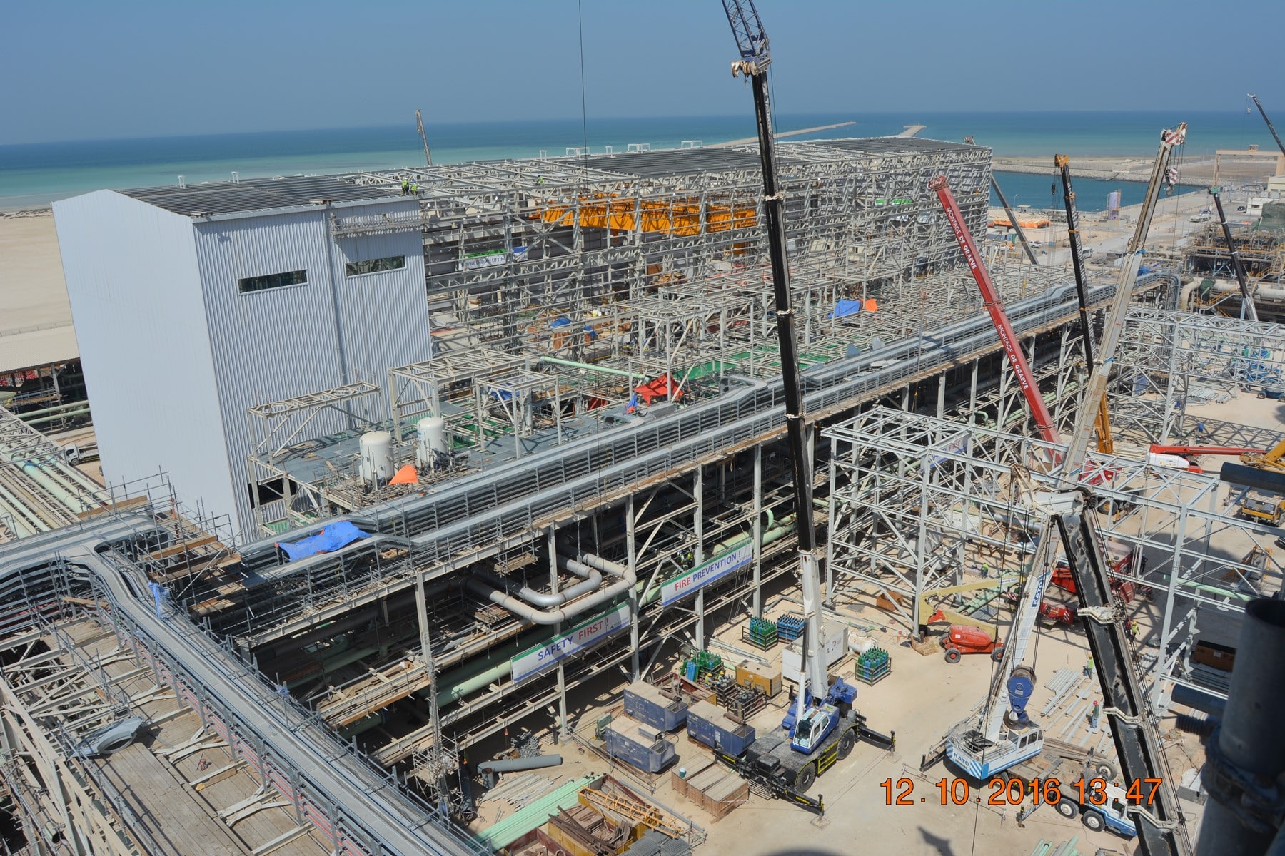 Steam Turbine building and Steam Header pipe rack erection-min